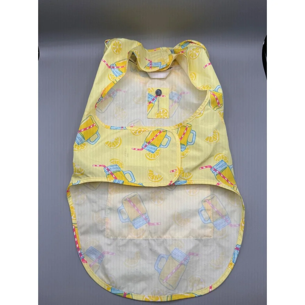 Canada Pooch Yellow Lemonade Pick Me‎ Up Pet Raincoat Hooded Jacket Size M 16
